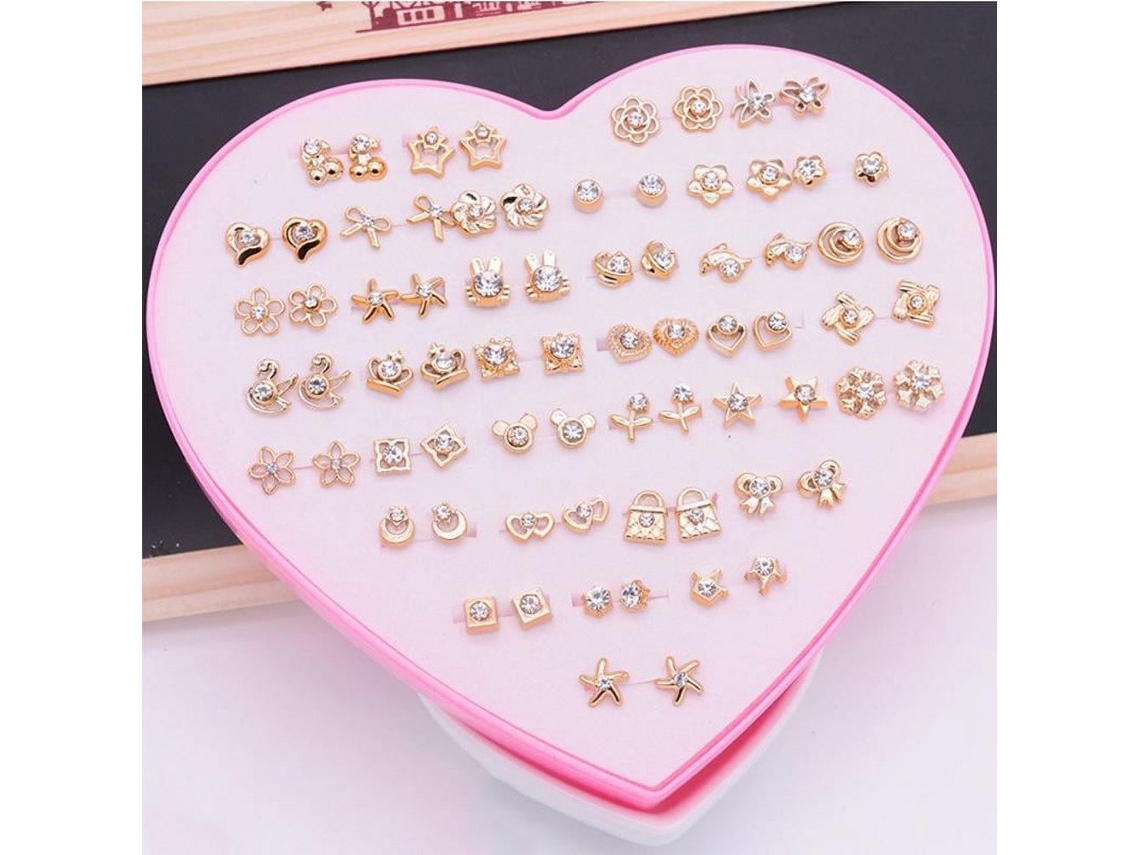 Vylara 36 Pares/conjunto Brincos De Cristal Desenhos Hipoalergênicos Para Mulheres E Meninas