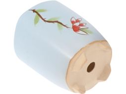 Vaso Pequeno e Criativo Kichouse para Suculentas, Vaso de Cerâmica com Estampa Floral, Acabamento Refinado para CHABERLU
