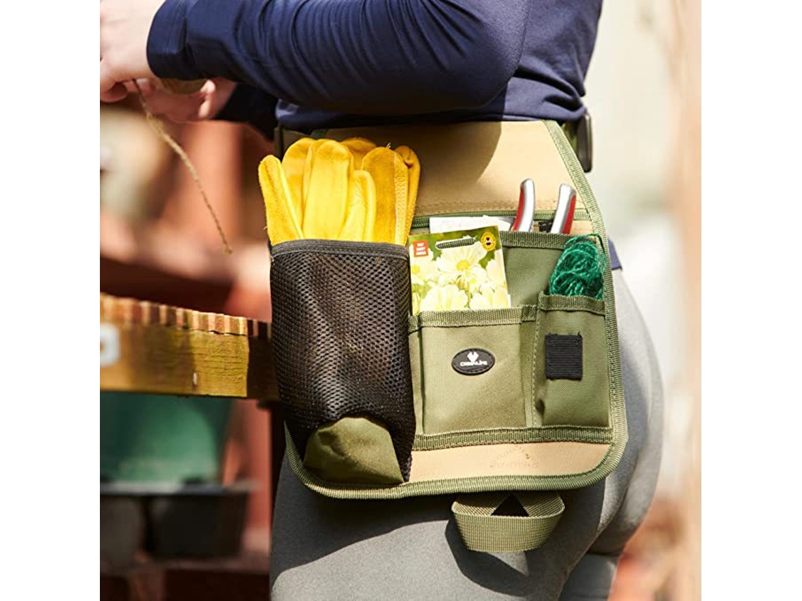 Cinto Porta-ferramentas, Vários Bolsos, Cor Verde, Ajustável, Para Jardinagem, Floricultura, Poda E Trabalhos Manuais