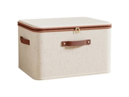 Organizador Dobrável De 15l Para Roupas, Brinquedos E Roupas Íntimas, Caixa De Armazenamento Lavável De Algodão E Linho Com Tampa. Olysi Shop
