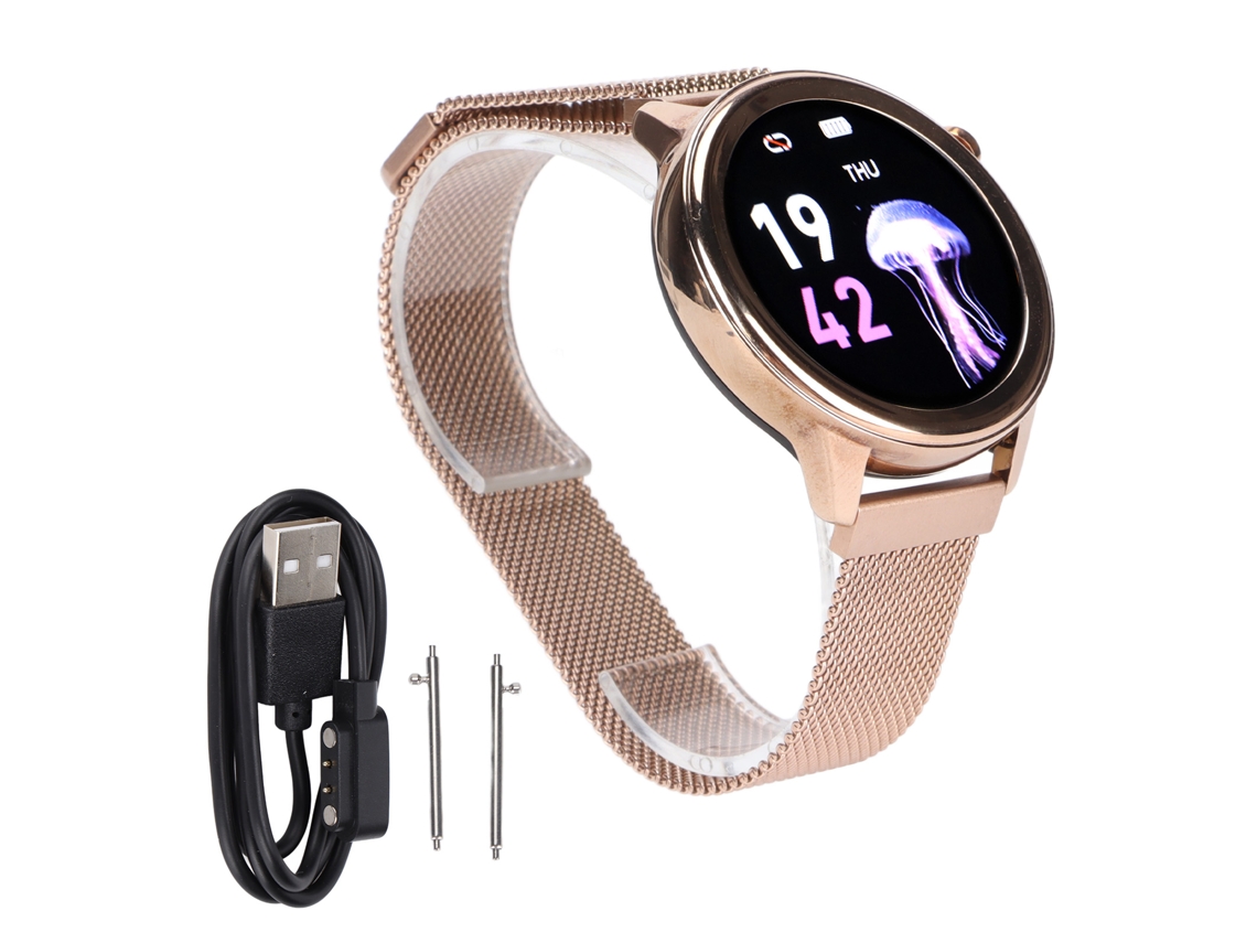 Reloj Inteligente F80 para Mujer, Resistente Al Agua Ip68, Monitor de Frecuencia Cardíaca, Pantalla Táctil para Fitness.
