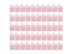 50 Caixas de Lembrança de Papel Decorativas para Festa Casamento Presente Doce Rosa | S/MARCA