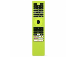 Capa De Silicone Amarela Luminescente Para Comando Tv Compatível Com Toshiba Ct Erf, Proteção Antipoeira E Antichoque