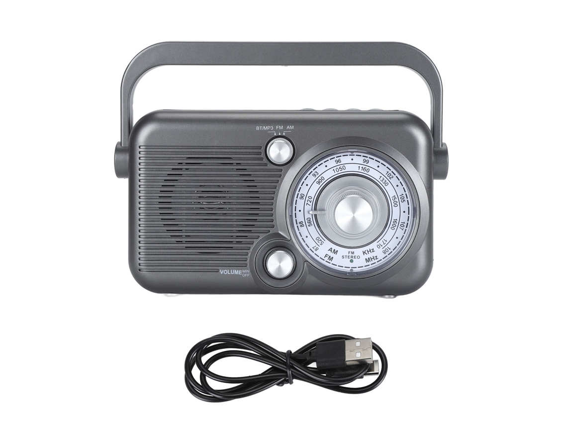 Rádio Portátil Retro LAXISCREED Am Fm Mp3 Bluetooth