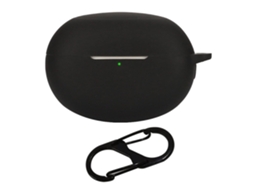 Capa De Silicone Com Fivela Para Realme Buds Air 5 Pro Preto Brilvibera