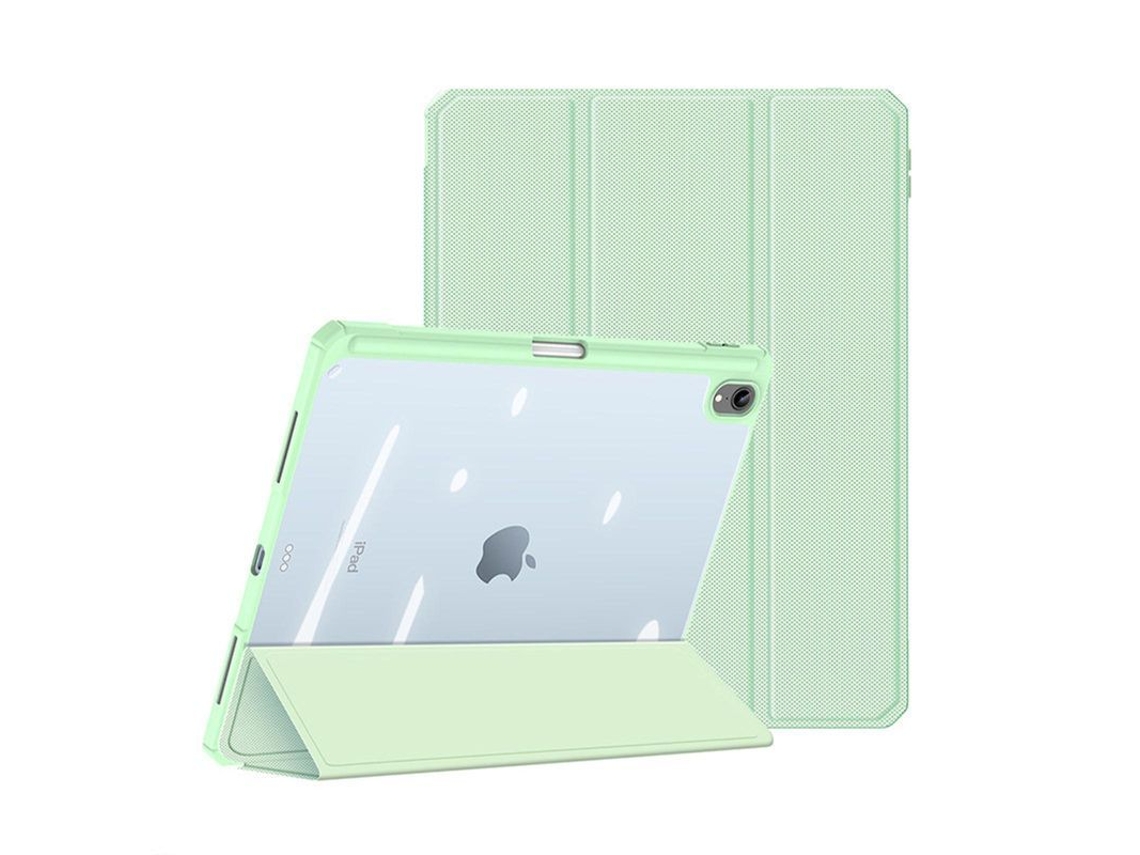 Capa para iPad 10ª Geração 2022 YURU, couro PU + TPU, antichoque, auto sleep/wake, verde