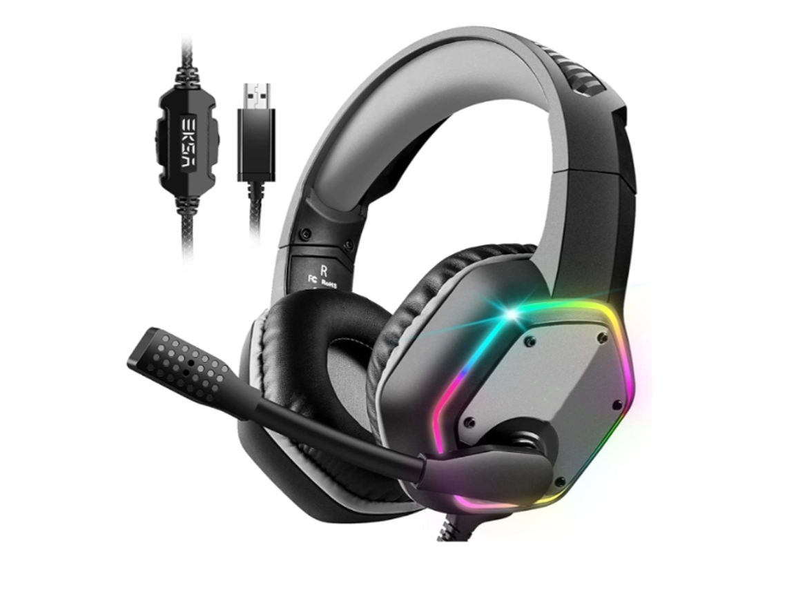 Fone Jogos 7.1 Surround Rgb Cancelamento Ruído Microfone Pc Preto