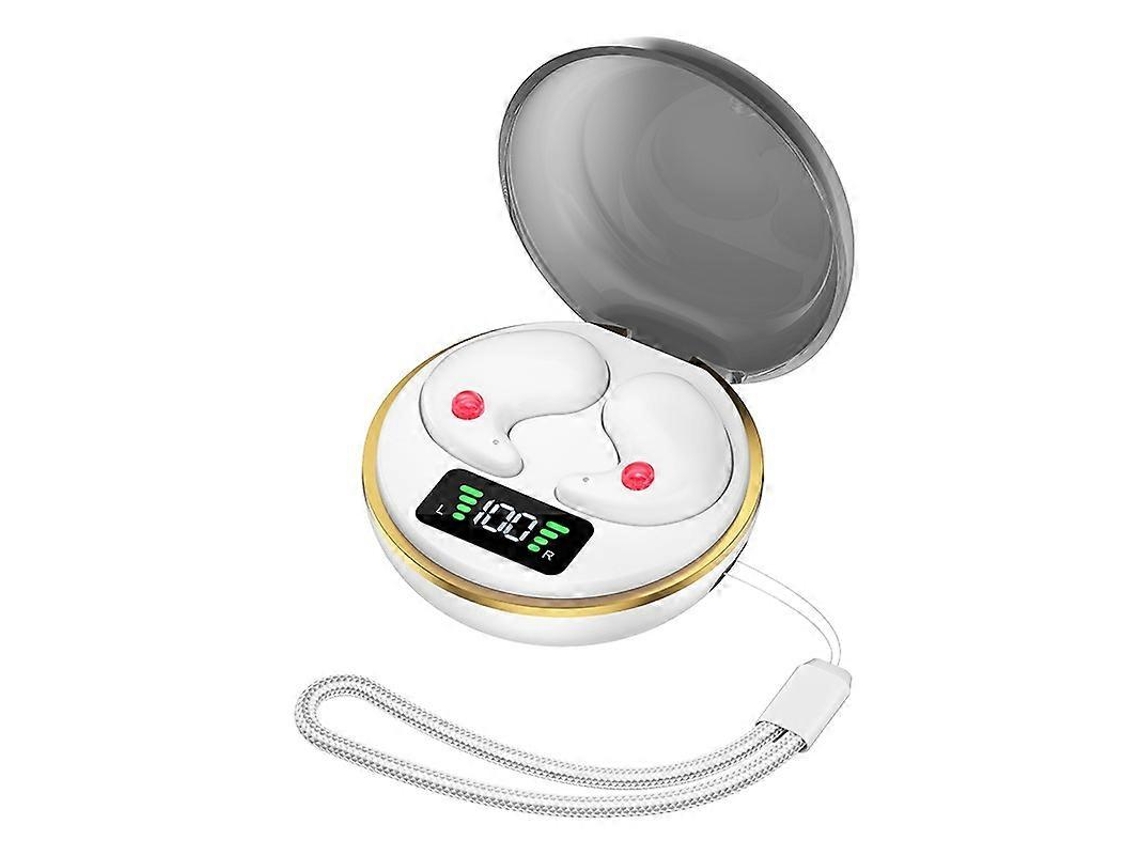 Fones De Ouvido Bluetooth Com Visor Digital, Invisíveis, Mini Fones De Ouvido Estéreo Binaurais Para Lazer Com Compartimento De Carregamento. Ly Ebike