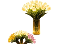 Conjunto de 15 luminárias radiantes e românticas em formato de tulipa.