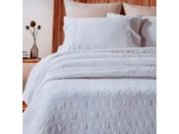 Colcha de Cama Floral (180X260 cm) - Branco