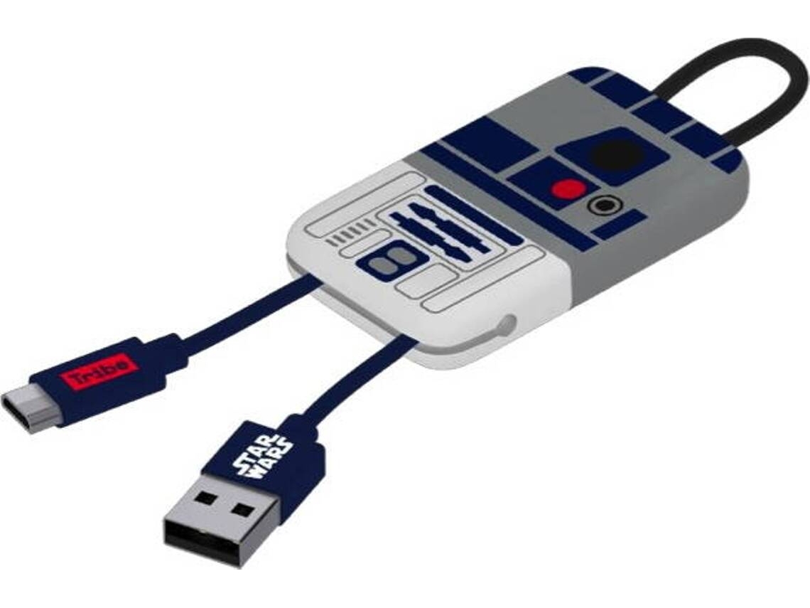 Cabo TRIBE R2-D2 (USB - Micro-USB - 0.22m - Cinza)