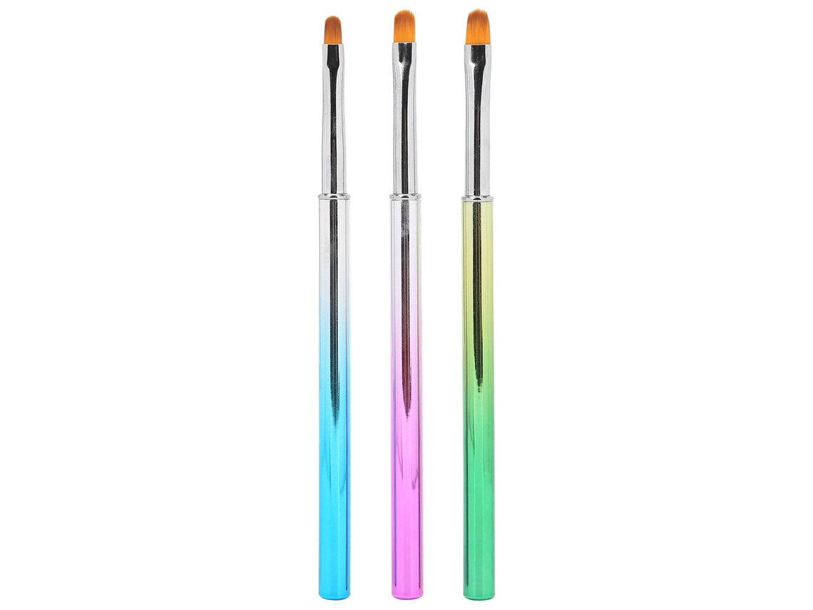 3pcs Pincéis Portáteis Para Pintura Facial, Corporal E De Unhas, Soft E Fácil De Limpar