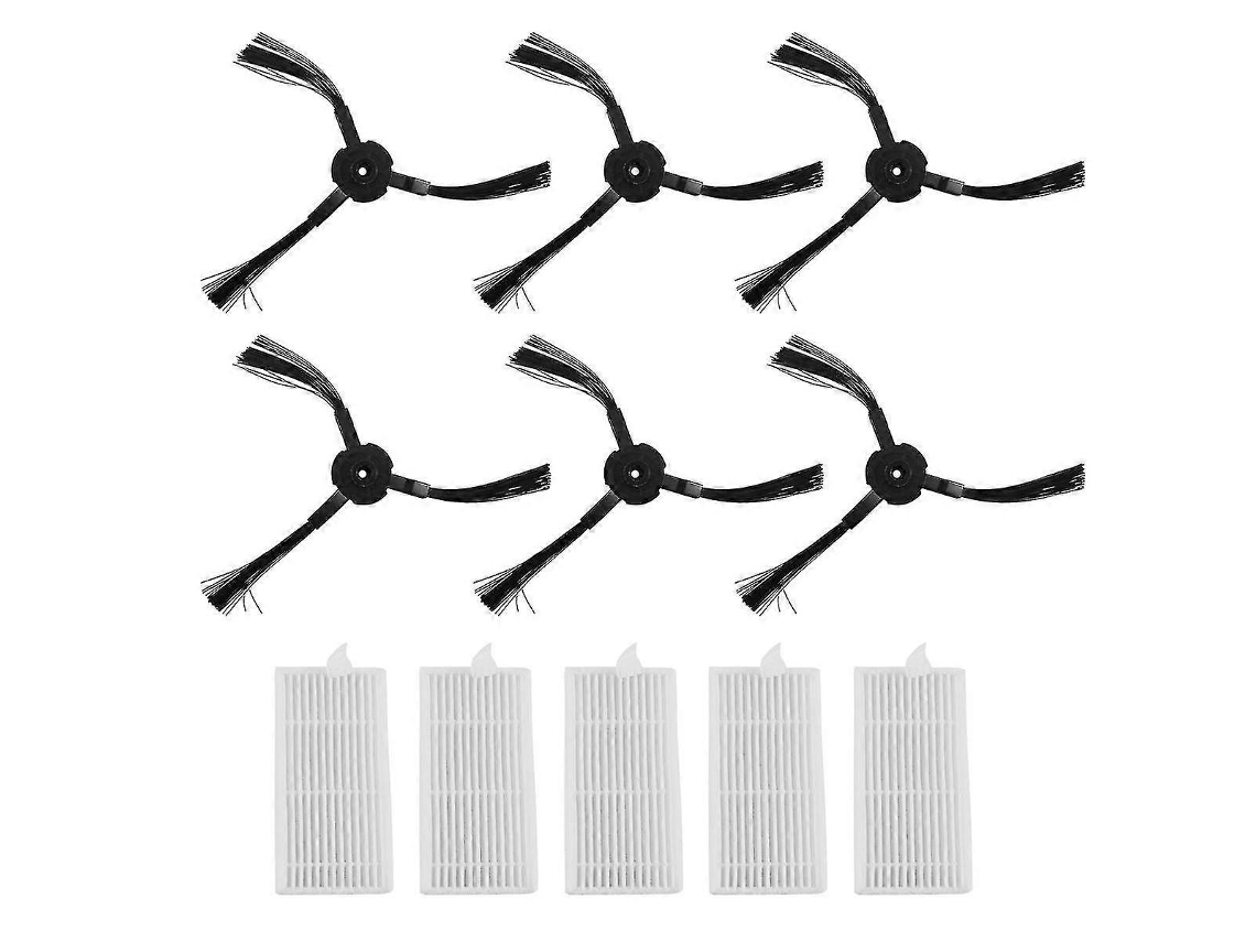 6x Side Brush +5x Filter For Lidl 3000 A1 Robotic Vacuum Cleaner Accessories Vacuum Cleaner Replace