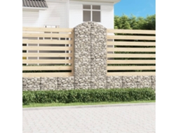 Vidaxl Cesto Gabião Arqueado 100x30x220/240 Cm Ferro Galvanizado