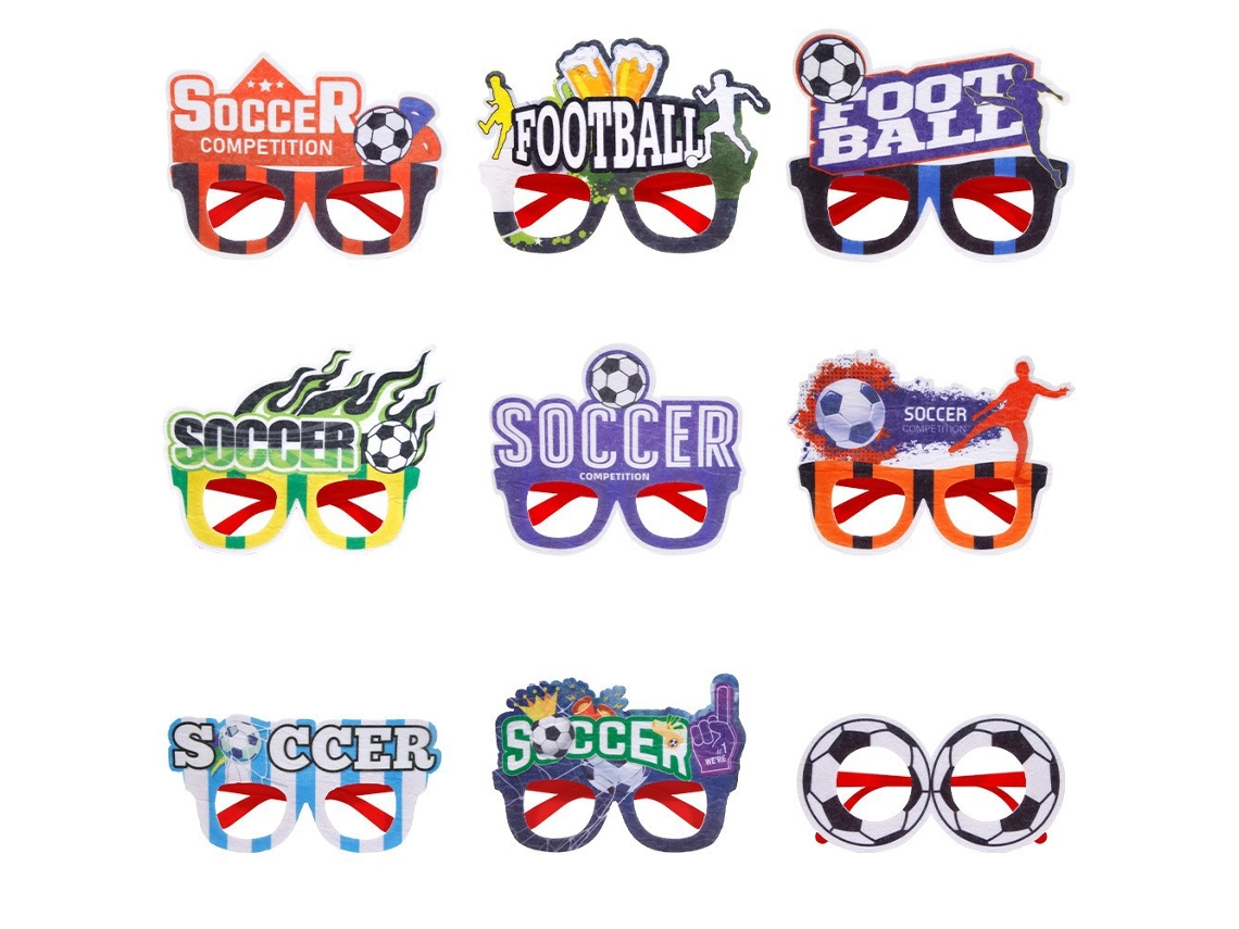 Óculos Temáticos Do Mundial De 2026, Conjunto De 9 Peças, Acessórios Para Torcedores Animar Uma Torcida E Tirar Fotos, Esporte, Ergonômic...