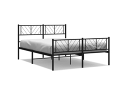 Estrutura de Cama com Cabeceira e Pés Metal Preto MAISON EXCLUSIVE 120x200 cm