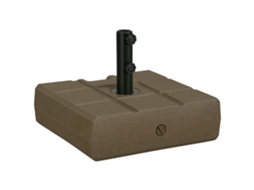 Base Guarda sol C/ Alça Hdpe/aço, 49x49x36,5cm, Marrom. DECORALAR TECH