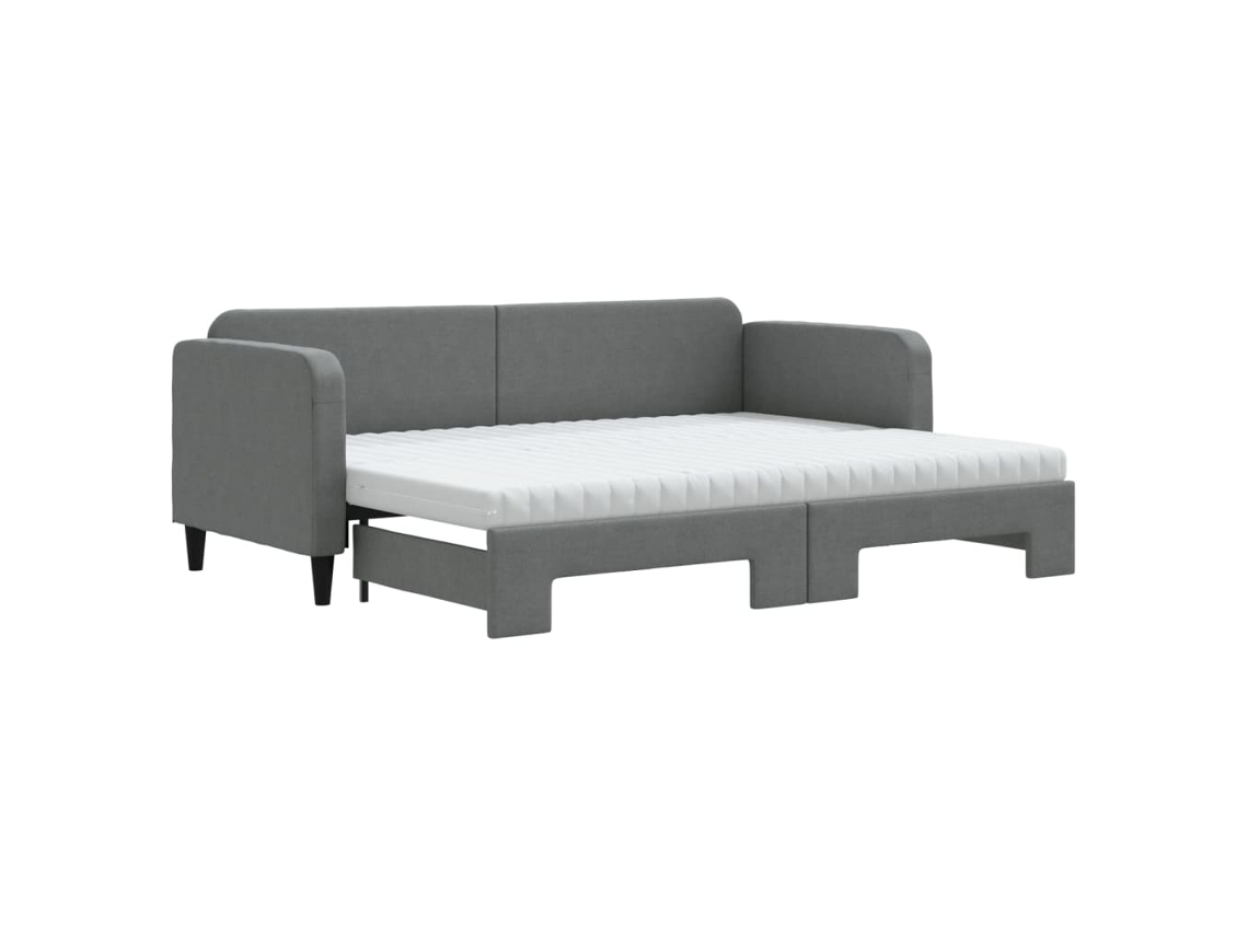 Daybed With Trundle, Daybeds With Trundles Vidaxl Cinzeto Tecido (80 X 200 Cm)
