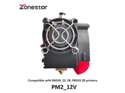Zonestar Hotend 2-in-1-out Cabeça De Impressão 12v Compatível Com Impressoras 3d D805s/z5/z8/p802q Para Pla Abs Petg Hips
