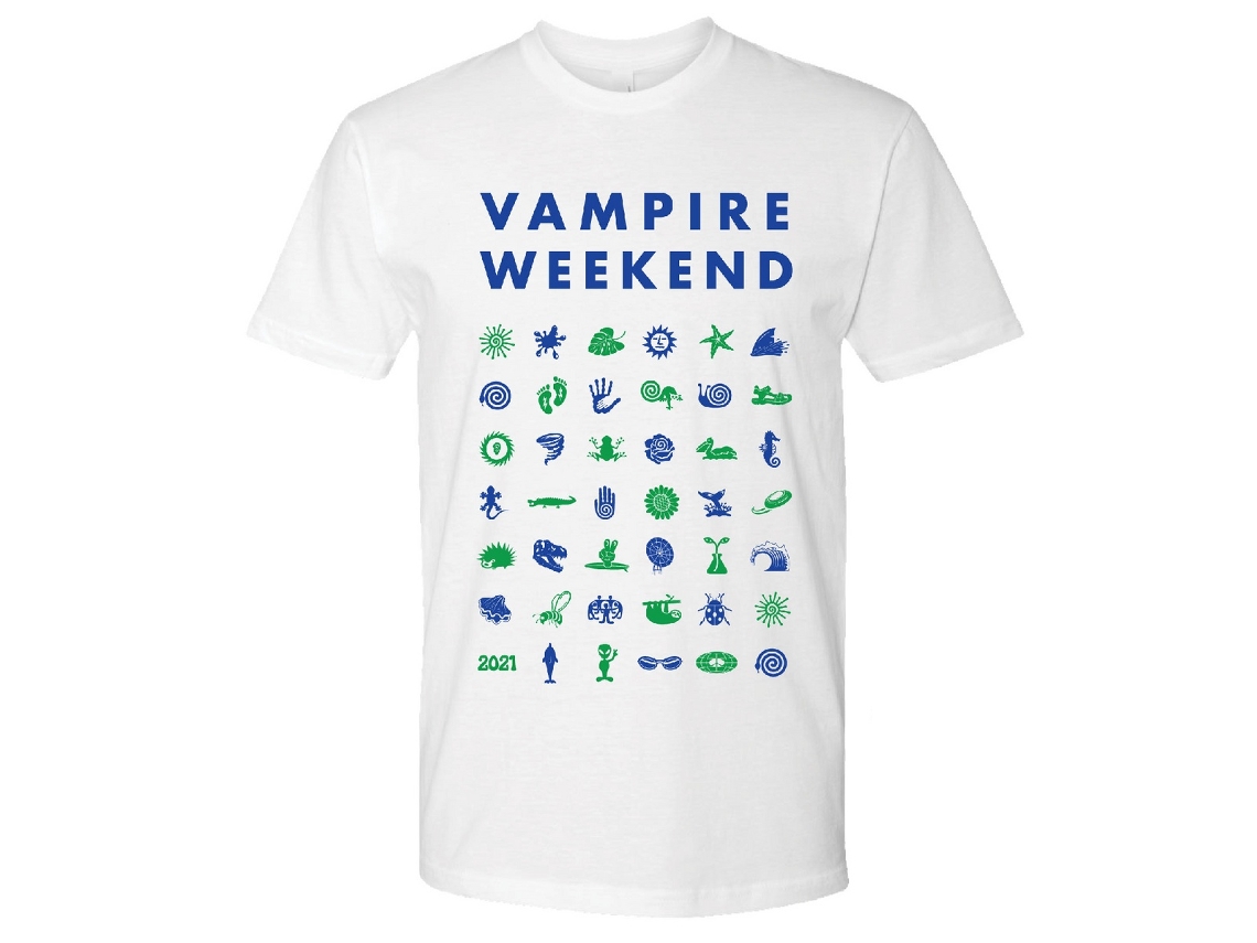Camiseta Vampire Weekend Symbol ROCKINSTONE Unissex Adulto Mais Vendidas Tamanho: G