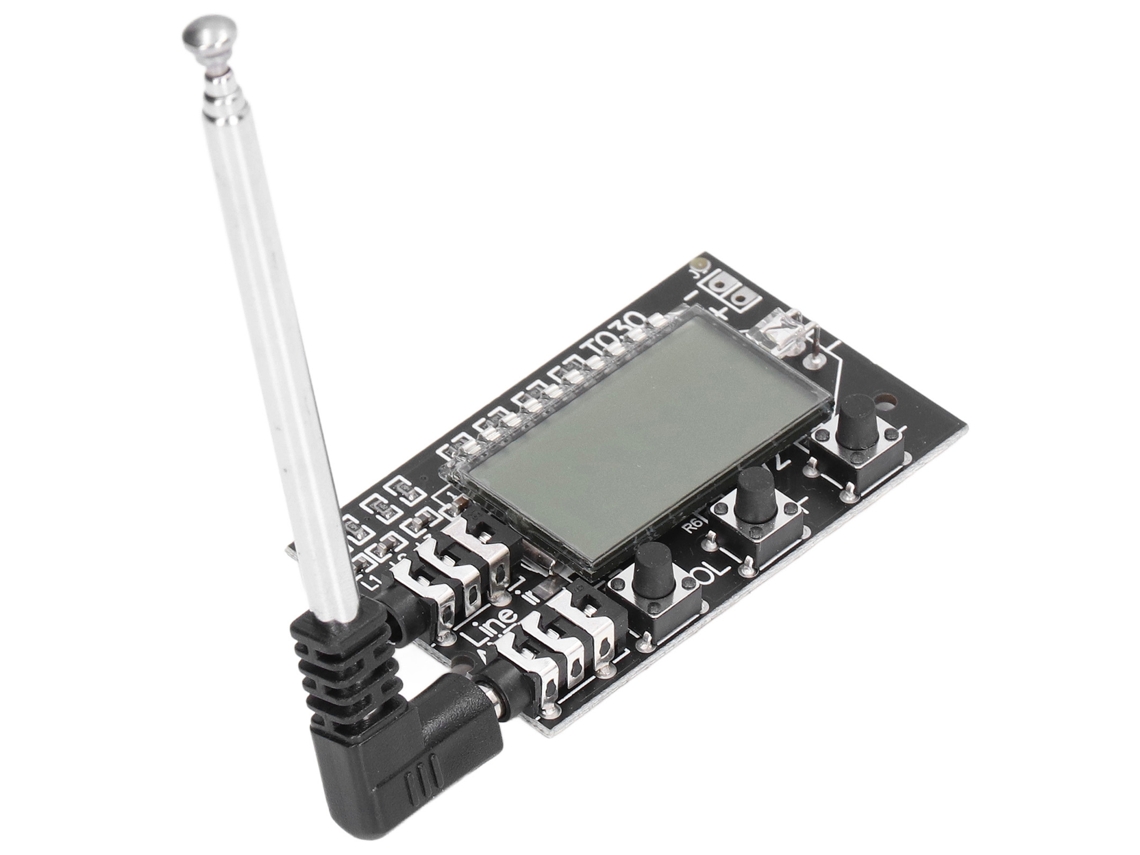 Laxiscreed Transmissor Fm Com Display Lcd Digital E Áudio Estéreo Dual-canal