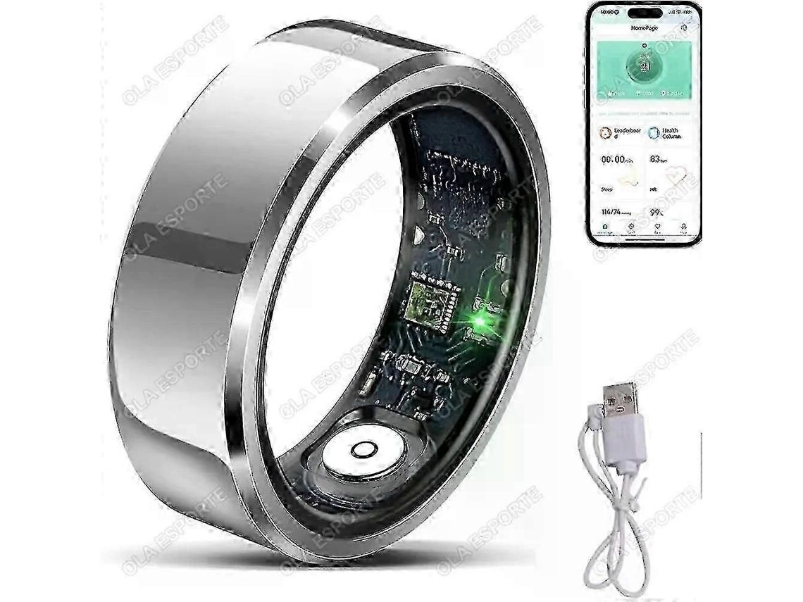 Anel Inteligente Para Monitoramento De Atividades Físicas: Monitor De Pressão Arterial E Frequência Cardíaca, À Prova D'água Ip68 E 5atm, Multies