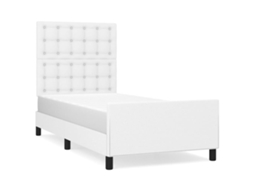 Bed Frame With Headboard, Bed Frames With Headboards Vidaxl Branco Couro Artificial (80 X 200 Cm)