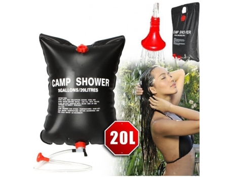 Bolsa De Ducha De Acampada Se Calienta Con Energía Solar Escalada 20 L WSOBUE