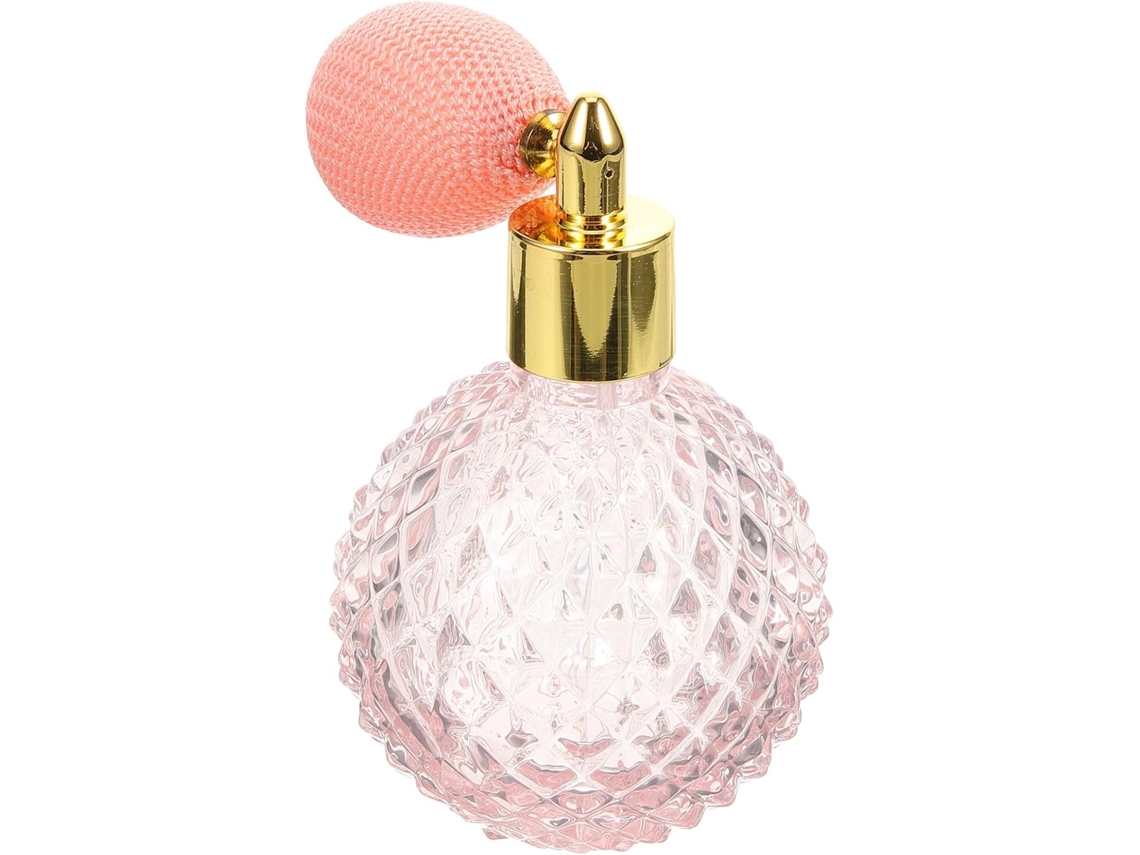 Frasco De Spray De Gás Com Fole De Vidro Rosa