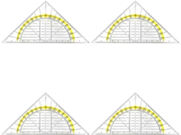 Quadrado transparente com 180 decalques Graus para desenvolvimento estudantil, desenvolvimento matemático e ferramentas de medição.