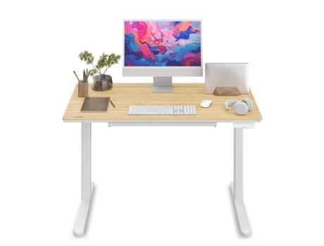 Mesa, Mesa Em L Com Armazenamento, Tampo Giratório Com Faixa De Luz Led Ehstmind