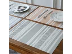 Conjunto de 4 porta copos 45x30cm, polipropileno trançado AQUAFORGE