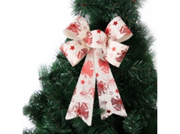 Pack de 6 Laços Khaki Snowflake de 27cm para Decoração e Eventos LAXISCREED