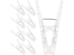 Beaupretty Conjunto De 10-presilhas Plástico Resistentes Ao Vento Para Secar Roupa, Ideais Para Varandas E Quartos Em