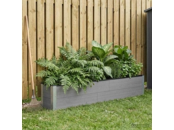 Vidaxl Canteiro De Jardim Elevado Cinzento 200 X 30 X 36 Cm