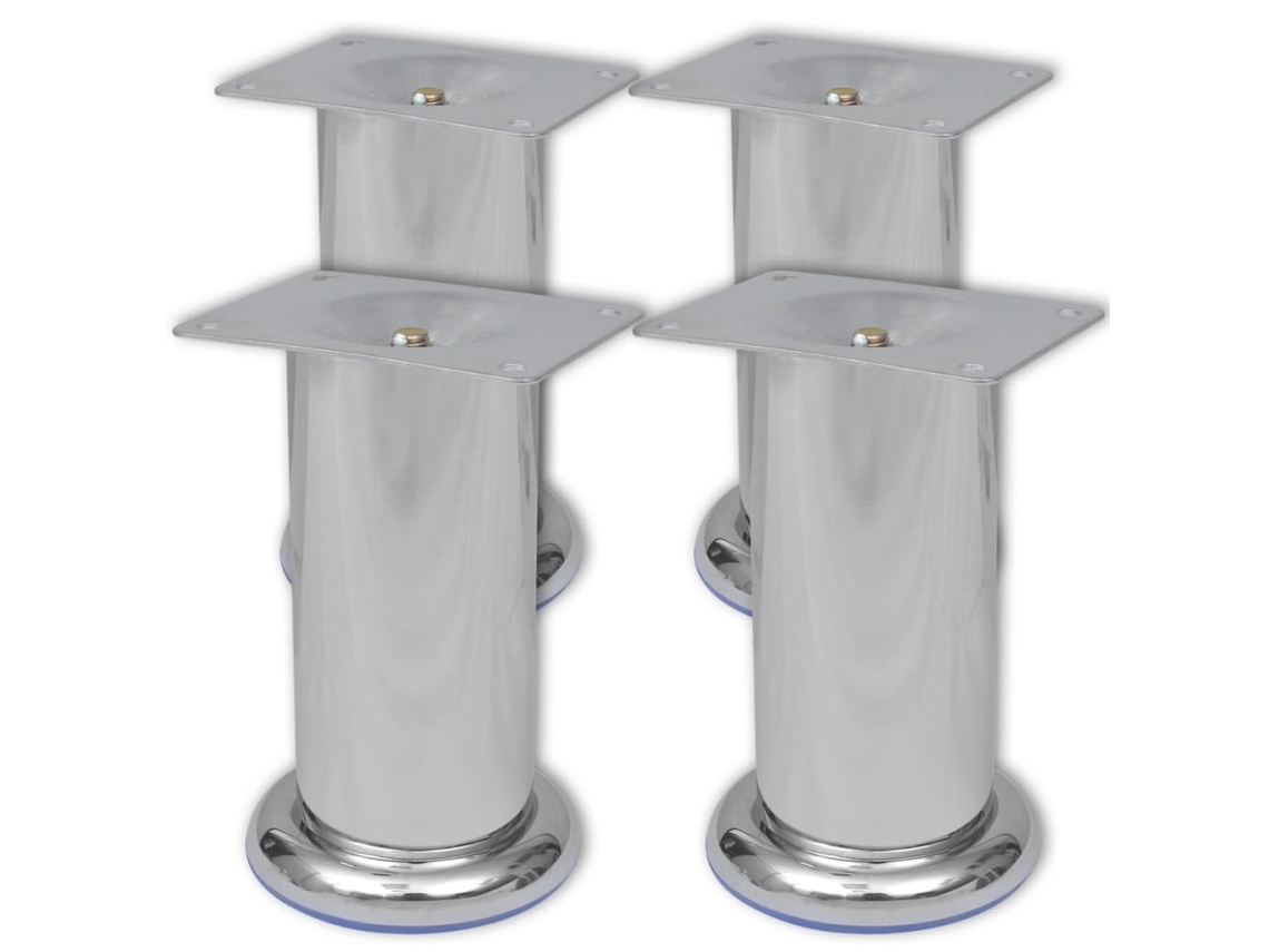 Pés Redondos Sofá 4 Pcs 120 Mm Cromado