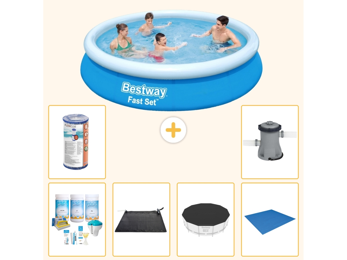 Bestway Piscina Bestway Fast Set Redonda - 366x76 Cm - 7-peças S21382
