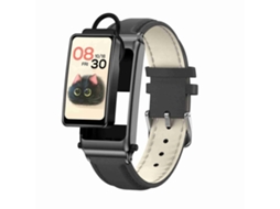 Smartwatch K80 1,57'' pulseira de couro IP67 fone de ouvido removível suporte chamada Bluetooth (preto)