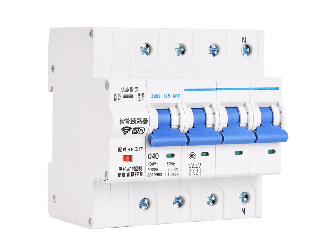 Laxiscreed Disjuntor Inteligente Wifi 4p 40a Para 400v Com Controlo Remoto