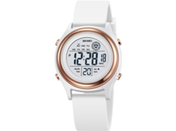 Relógio Digital Feminino Ushion Led Relógio Esportivo À Prova Dágua Prata