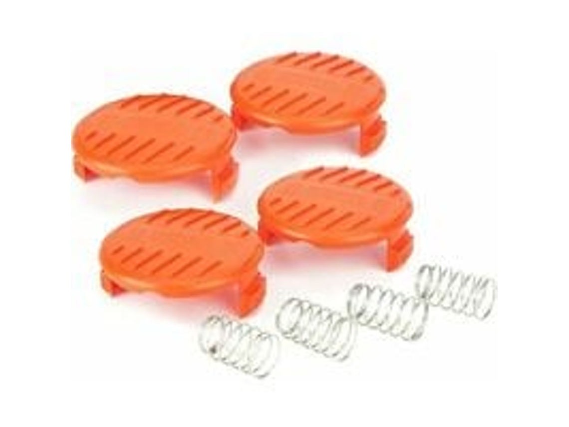 Capa De Carretel De Substituição Para Cortadores De Grama Compatíveis Com Roçadeiras Black Decker, Pacote Com 4 (4 Batentes De Carretel 4 Molas)