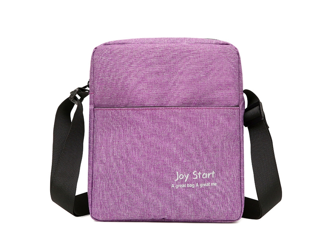 Bolsa Transversal Masculina Casual (roxa), Leve E Impermeável, Em Nylon.