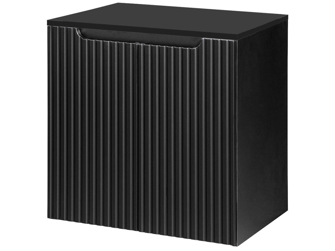 Móvel de casa de banho para lavatório Newport com 2 portas 60x60x40 cm - Preto [EN.CASA]