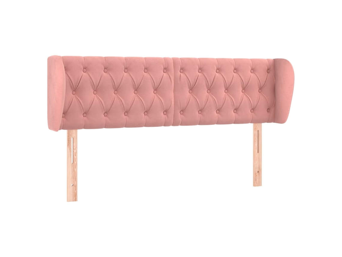 Cabeceira de Cama C/ Abas Veludo 147x23x78/88 Cm Rosa MAISON EXCLUSIVE