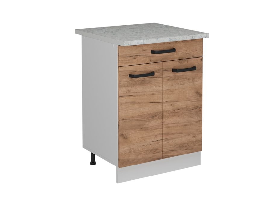 Cozinha Móvel R Line 60cm Mármore Carvalho Dourado Branco VICCO Opt.2