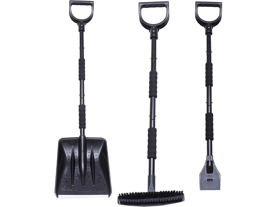 Conjunto De 3 Seções Para Remoção De Neve De Carros, Ferro, Preto