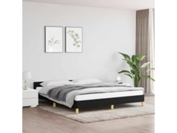 Estrutura De Cama Sem Colchão 180x200 Cm Tecido Preto