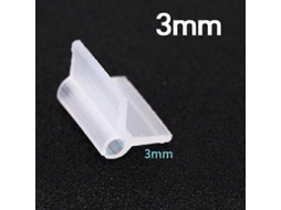 Pinças de enxertia plásticas transparentes, suporte para plantas, 3mm | S/MARCA