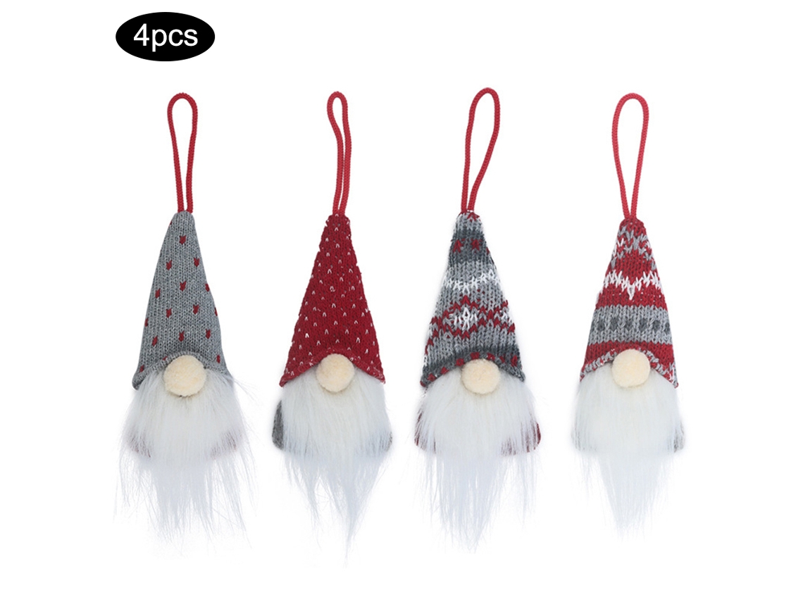 Laxiscreed Decoração De Natal Com 4 Bonecos Pendurados Para Festas Natalícias