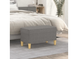 Vidaxl Banco 70x35x41 Cm Tecido Cinzento-escuro